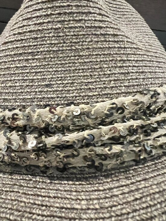 Eugenia Kim Max Gray Fedora Sequin Band M NWT Sealed Deadstock main image 6